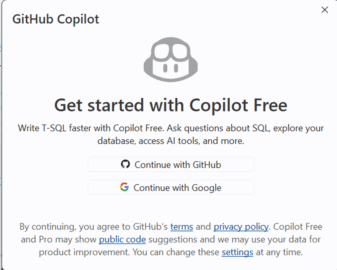Connecting GitHub Copilot in SSMS using GitHub Enterprise or Business ...